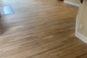 Finished White Oak hardwood flooring.