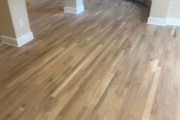 Finished White Oak hardwood flooring.