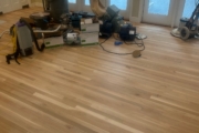 Finished White Oak hardwood flooring.