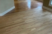 Finishing hardwood White Oak flooring.