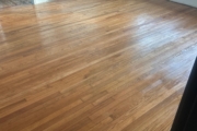 Finishing wood flooring.