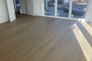 Installed European Oak hardwood flooring.