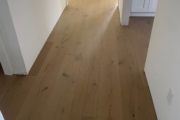 Installed European Oak hardwood flooring.