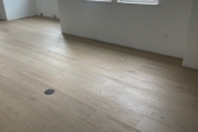 Installed European Oak hardwood flooring.