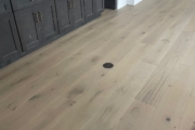 Installed European Oak hardwood flooring.