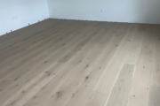 Installed European Oak hardwood flooring.