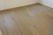 Installed European Oak hardwood flooring.