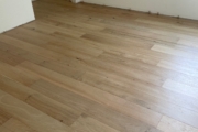 Installed White Oak hardwood flooring.