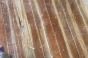 Weave-in wood flooring repair.