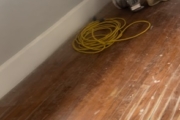 Weave-in wood flooring repair.