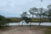 The marsh behind the work site.