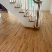 Refinished wood floors and stairs.