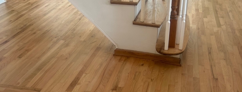 Refinished wood floors and stairs.