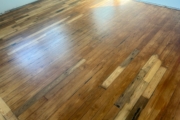 Repaired wooden floors.