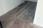 Wooden floors being sanded.