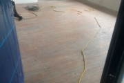 Wooden floors being sanded.