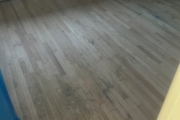 Wooden floors being sanded.