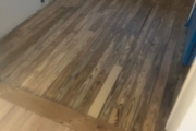 Wooden floors being sanded.