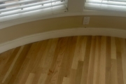 Sanding White Oak flooring.