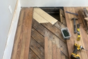 Subfloor repair.