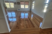 Recoated Oak flooring.