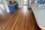 Finished Heart Pine flooring project.