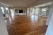 Finished Heart Pine flooring project.