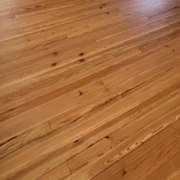 Finished Heart Pine flooring project.