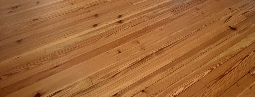 Finished Heart Pine flooring project.