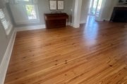 Finished Heart Pine flooring project.