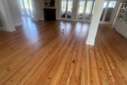 Finished Heart Pine flooring project.