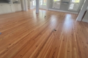 Finished Heart Pine flooring project.