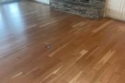 Refinished solid American Cherry wood floors.