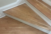 Refinished American Cherry stair treads.