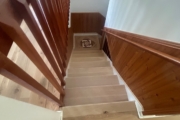 Sanding Oak flooring and stairs.