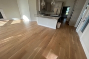 Wire brushed White Oak flooring - before refinishing.