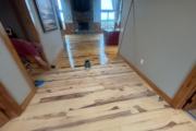 Finishing Heart Pine floors.