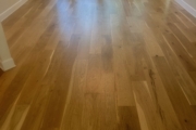 Wire brushed White Oak flooring after refinishing.