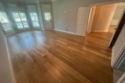 Wire brushed White Oak flooring after refinishing.