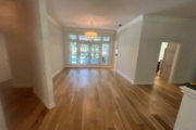 Wire brushed White Oak flooring after refinishing.