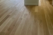 Wire brushed White Oak flooring - before refinishing.