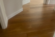 Wire brushed White Oak flooring - before refinishing.