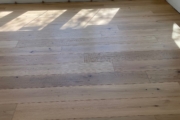 Installed European Oak hardwood flooring.