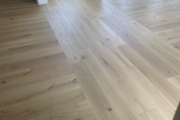 Installed European Oak hardwood flooring.