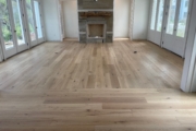 Installed European Oak hardwood flooring.