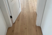 Installed European Oak hardwood flooring.