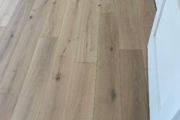 Installed European Oak hardwood flooring.