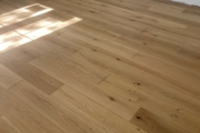 Installed European Oak hardwood flooring.