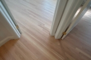 Finished engineered Red Oak flooring.