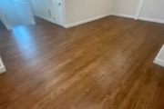 Refinished Red Oak flooring.